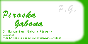 piroska gabona business card